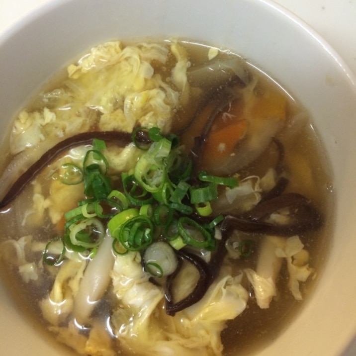 コリコリ食感が美味しい☆キクラゲ入り中華スープ